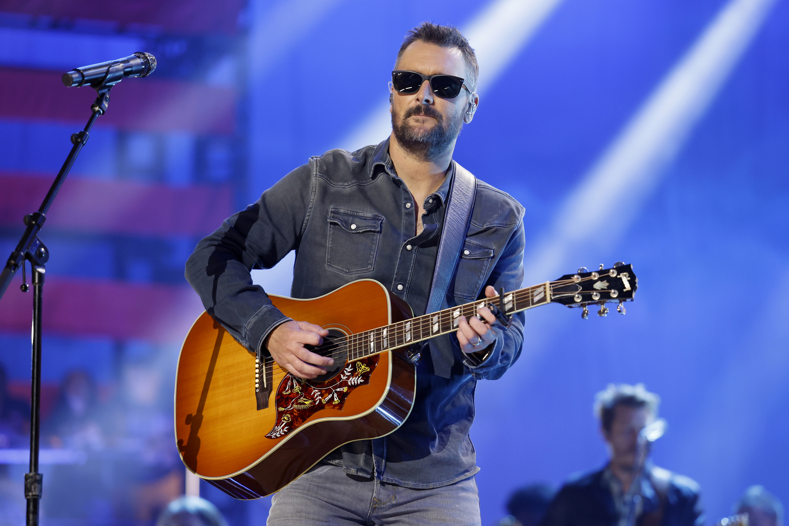TOBY KEITH: AMERICAN ICON -- Pictured: Eric Church performs onstage at Bridgestone Arena on July 29, 2024 in Nashville, Tennessee -- (Photo by Jason Kempin/Getty Images for Universal Music Group)