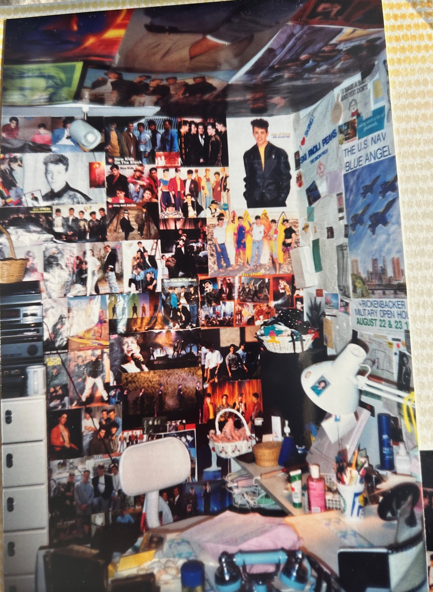 Ashley Knott's teenage bedroom covered in ‘90s memorabilia.
