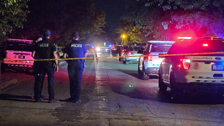 Scene of a shooting on the 1100 block of East 12th Avenue that left one person in critical condition on Thursday, Sept. 19, 2024. (NBC4)