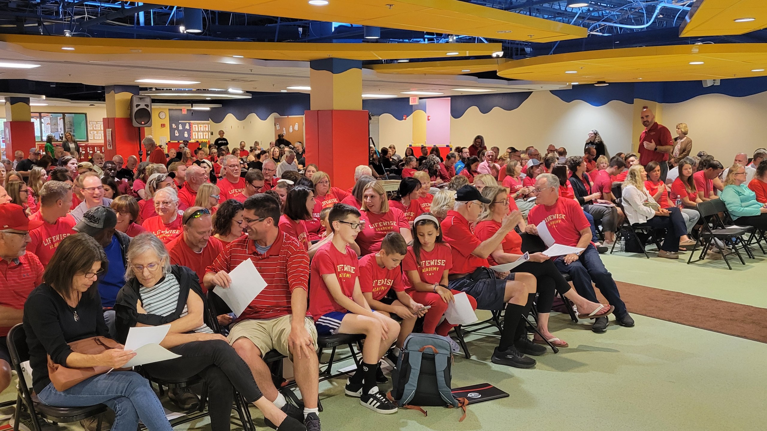 Community members at the Westerville City School Board meeting on Monday, Sept. 23, 2024. (NBC4)