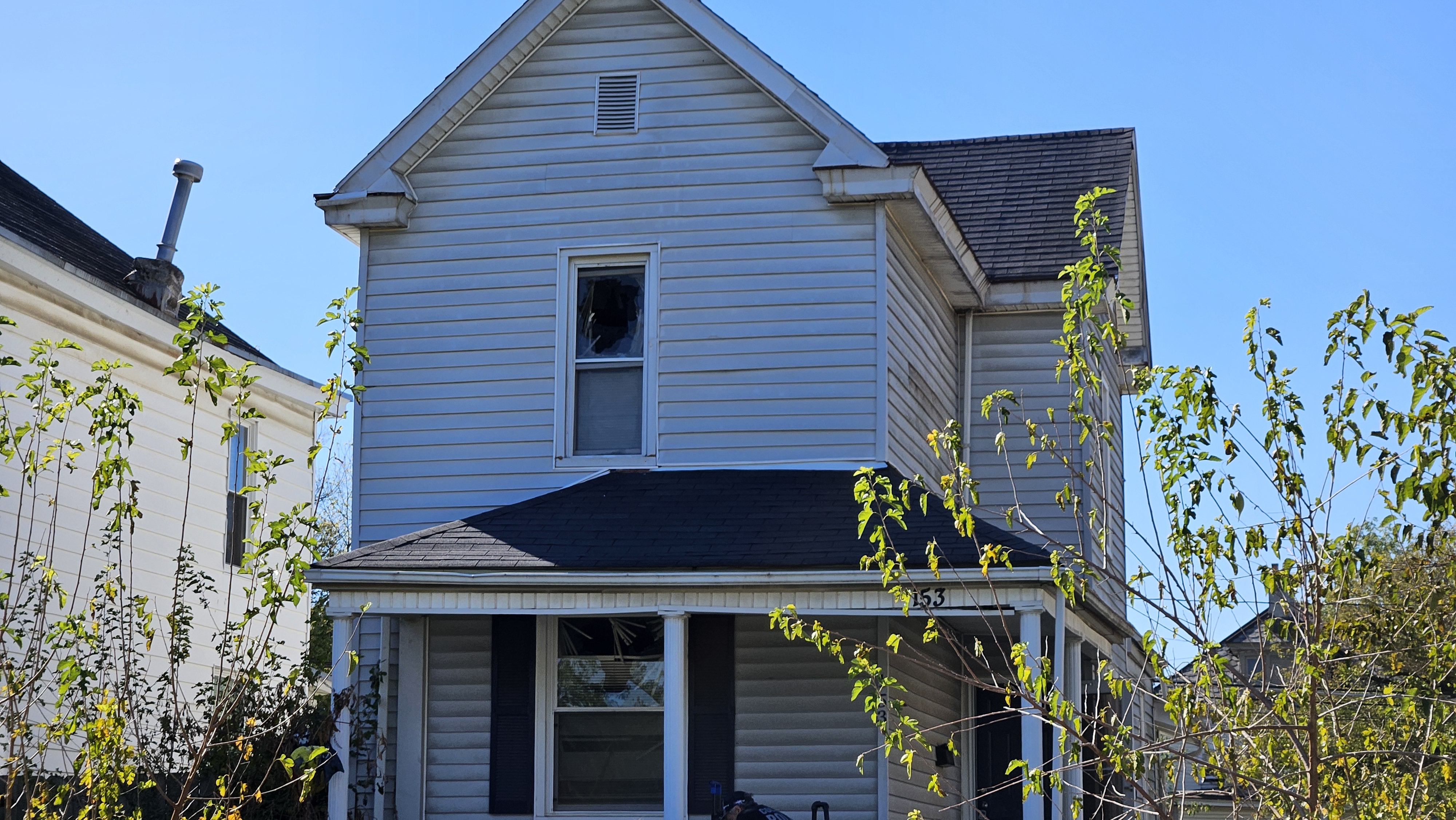 Scene of a home where Columbus police executed a search warrant tied to "gang activity" on Thursday, Oct. 17, 2024. (NBC4)