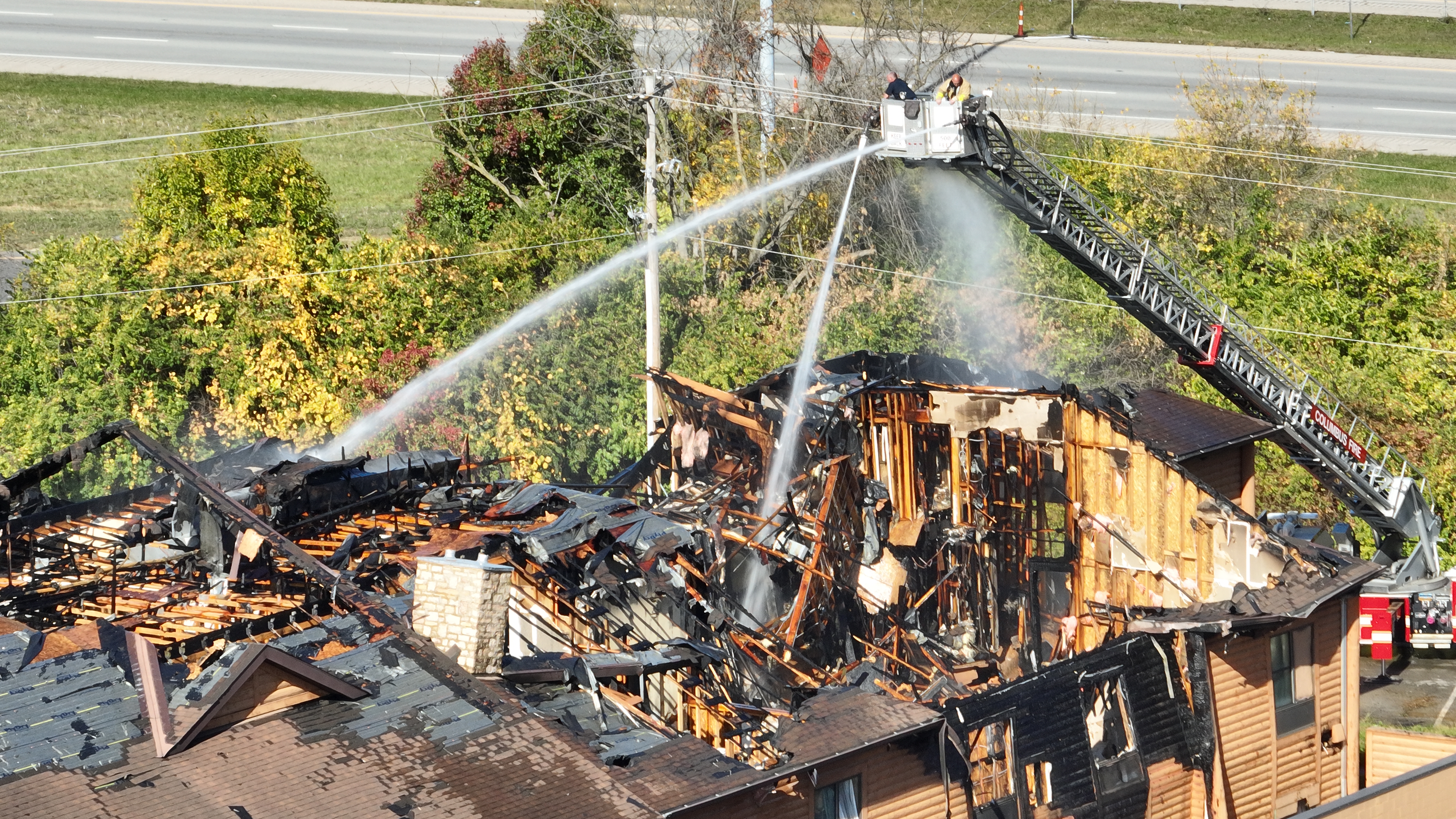 Fort Rapids Indoor Waterpark Resort after a fire on Oct. 28. 2024. (NBC4 Photo/Mark Feuerborn)