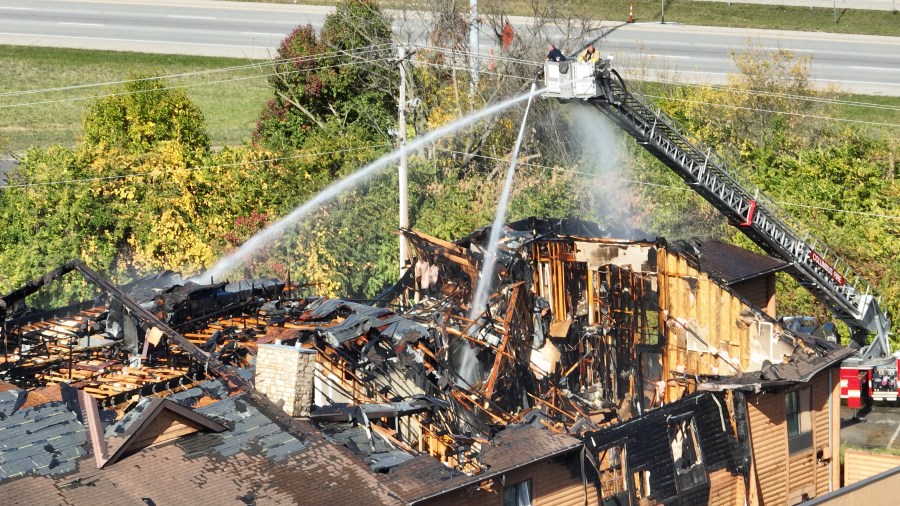 Fort Rapids Indoor Waterpark Resort after a fire on Oct. 28. 2024. (NBC4 Photo/Mark Feuerborn)