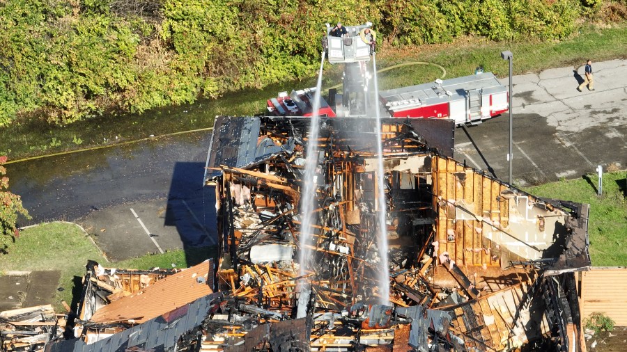 Fort Rapids Indoor Waterpark Resort after a fire on Oct. 28. 2024. (NBC4 Photo/Mark Feuerborn)