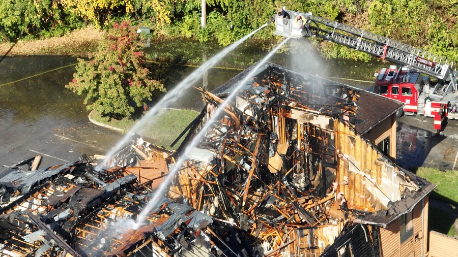 Fort Rapids Indoor Waterpark Resort after a fire on Oct. 28. 2024. (NBC4 Photo/Mark Feuerborn)