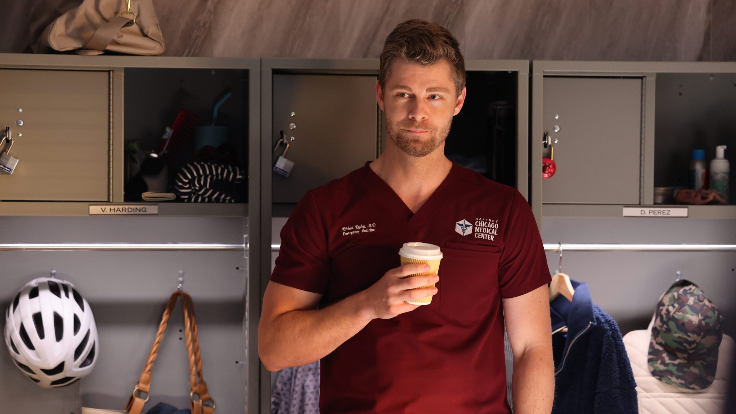 CHICAGO MED -- "Blurred Lines" Episode 1004 -- Pictured: Luke Mitchell as Dr. Mitch Ripley -- (Photo by: George Burns Jr/NBC)