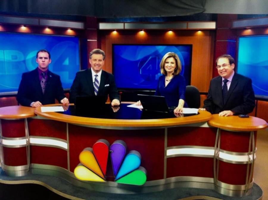 Colleen Marshall with, from left, Jerod Smalley, Cabot Rea and Ben Gelber in the mid 2000s (NBC4)