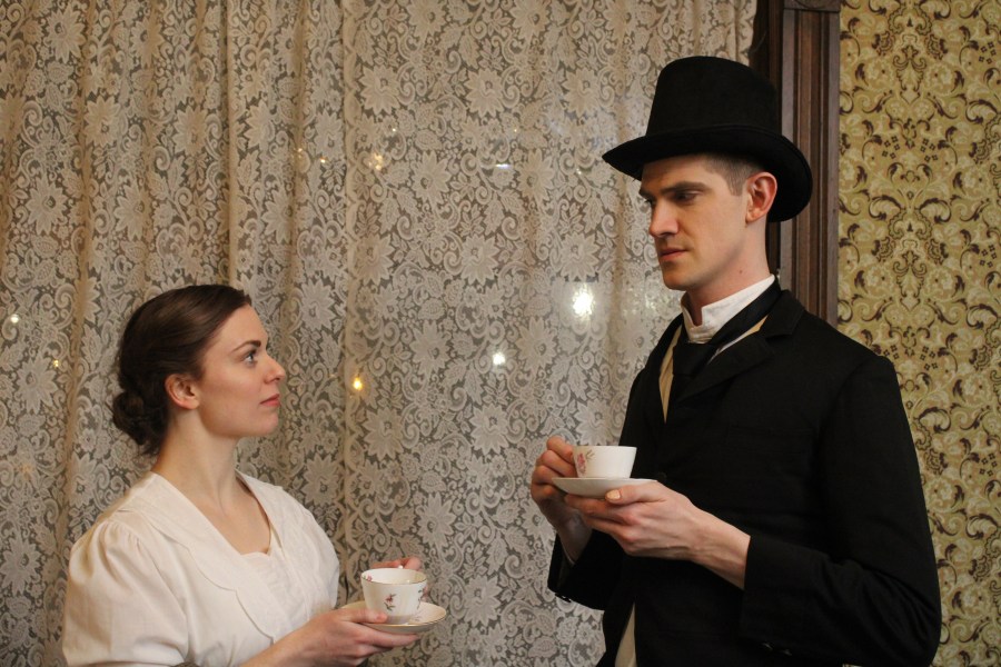A still with Courtney Lucien and Douglas Fries