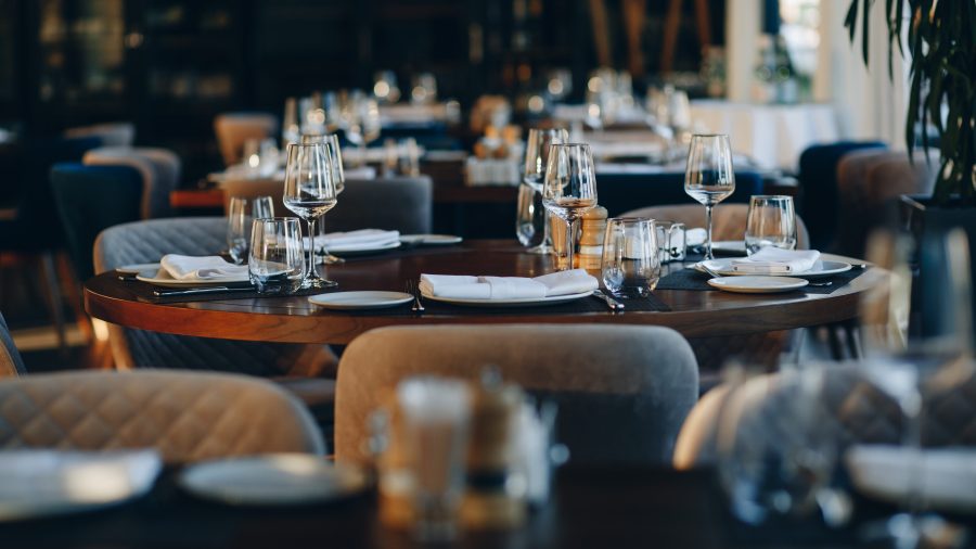 tableware beautiful table setting in restaurant