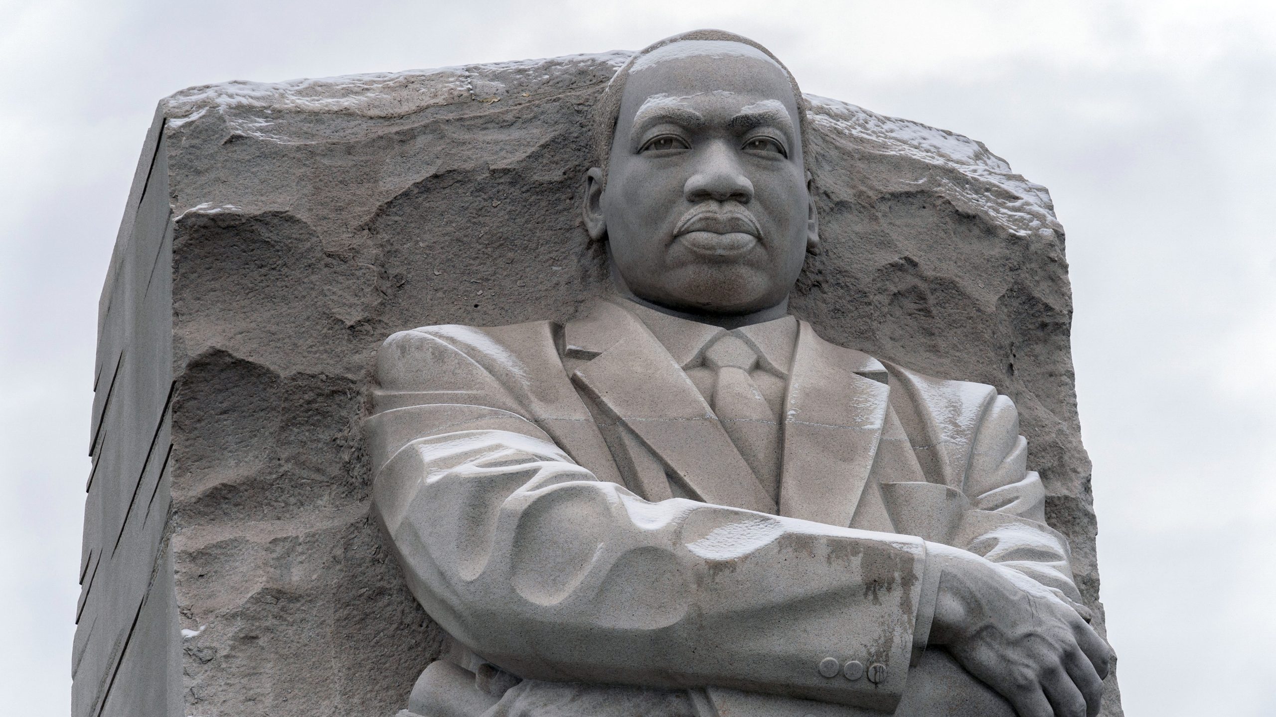 The Martin Luther King Jr. Memorial is seen during the annual Martin Luther King, Jr. Wreath Laying Ceremony in Washington, Monday, Jan. 15, 2024. ( AP Photo/Jose Luis Magana)