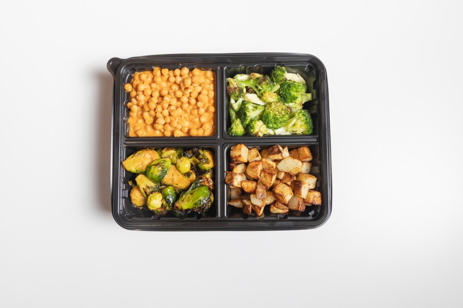 BIBIBOP Asian Grill chickpeas, Brussels sprouts