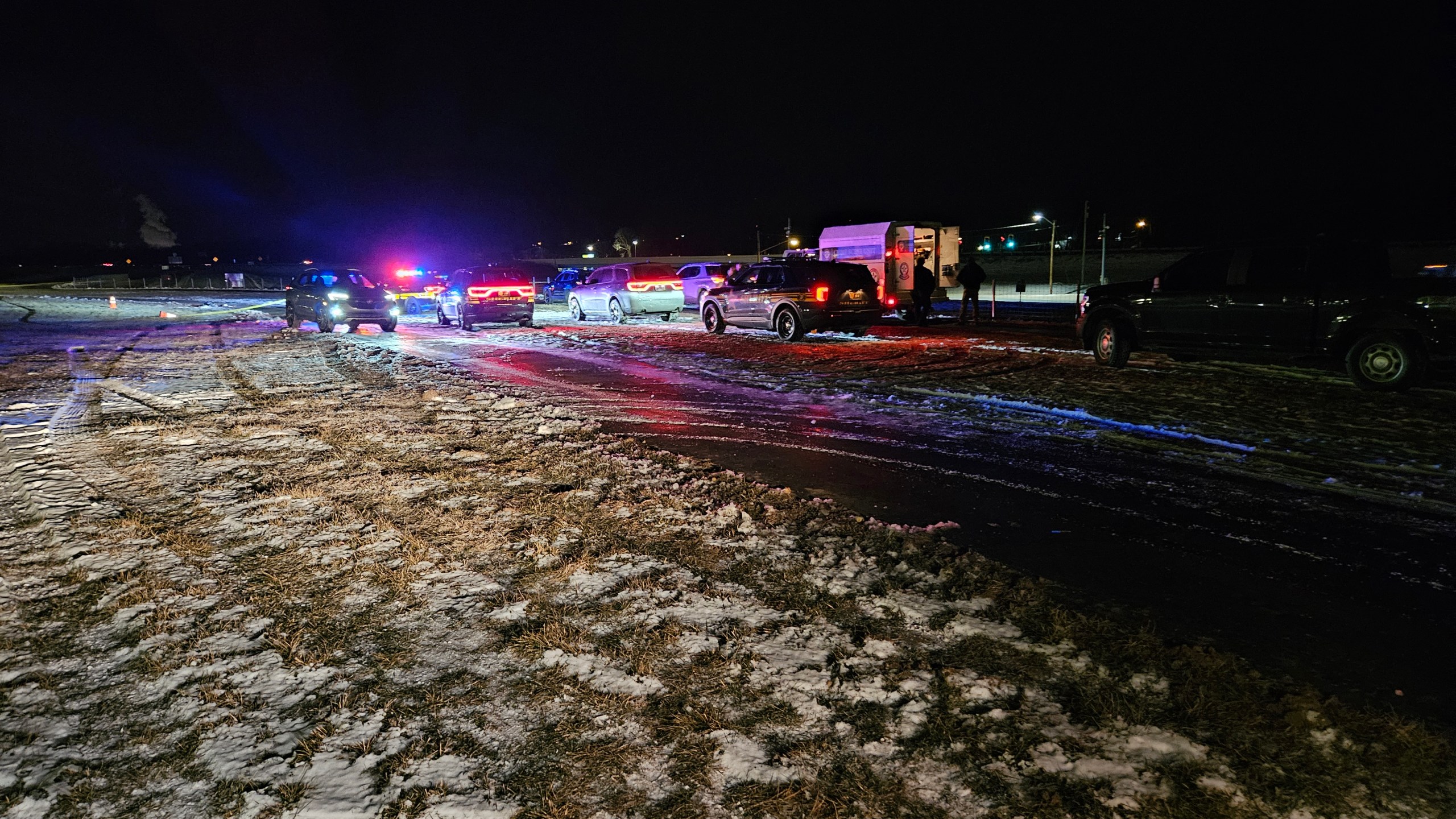 Scene of a shooting where a burglary suspect was shot and killed by a Ross County sheriff's deputy in Chillicothe on Feb. 17, 2025. (NBC4)