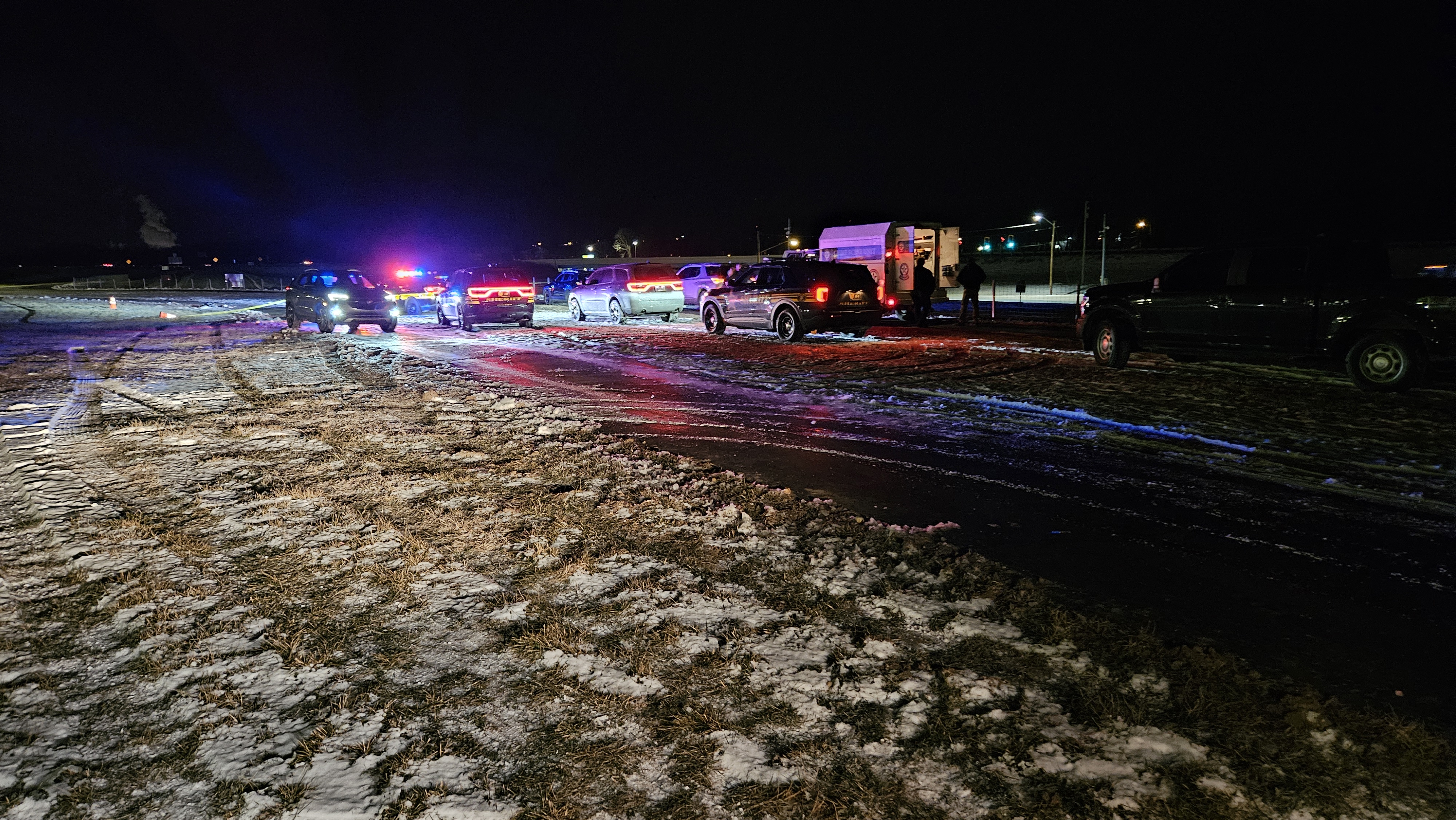 Scene of a shooting where a burglary suspect was shot and killed by a Ross County sheriff's deputy in Chillicothe on Feb. 17, 2025. (NBC4)