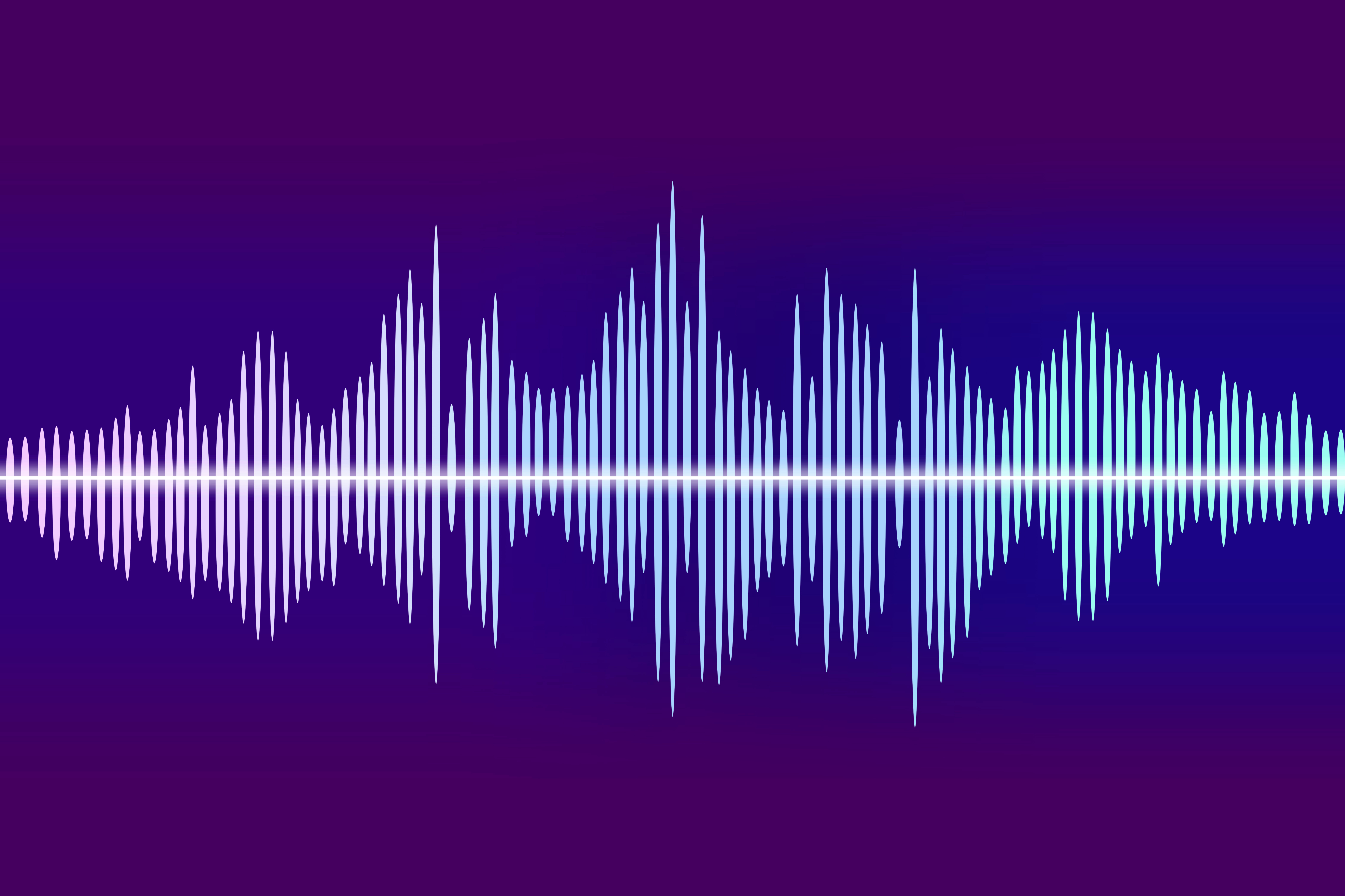 Conceptual image of sound wave, acoustics and sound vibrations, oscillations in space, Auditory System, concept Hearing Test, meditation and sound therapy, audio technologies and sound design