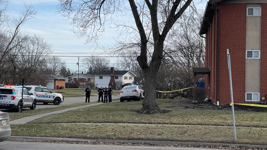 Police respond to Highland Terrace Apartments, where the teen suspect was taken into custody. (NBC 4)