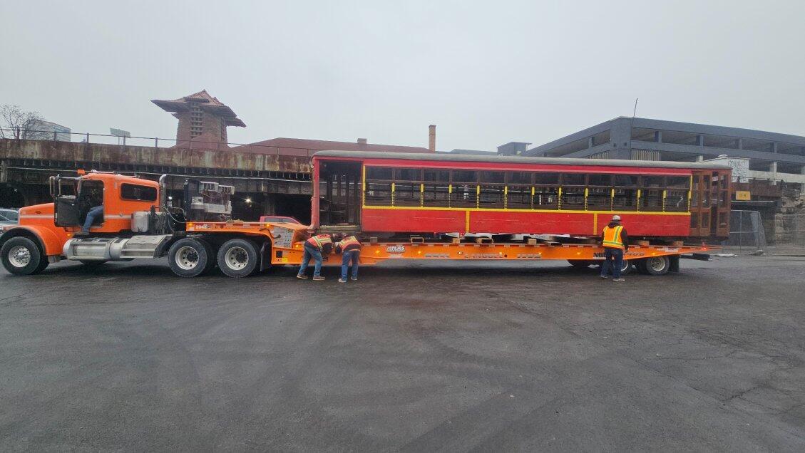 Spaghetti Warehouse trolley moved