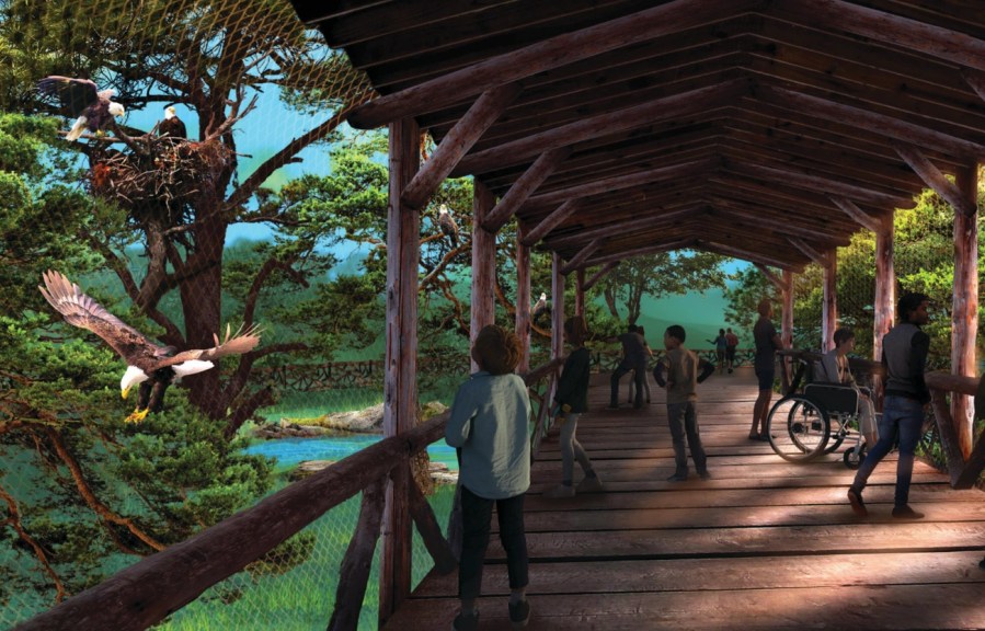 Rendering of the Columbus Zoo and Aquarium's future bald eagle habitat. 
