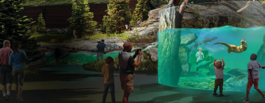 Rendering of the Columbus Zoo and Aquarium's future North America river otter habitat