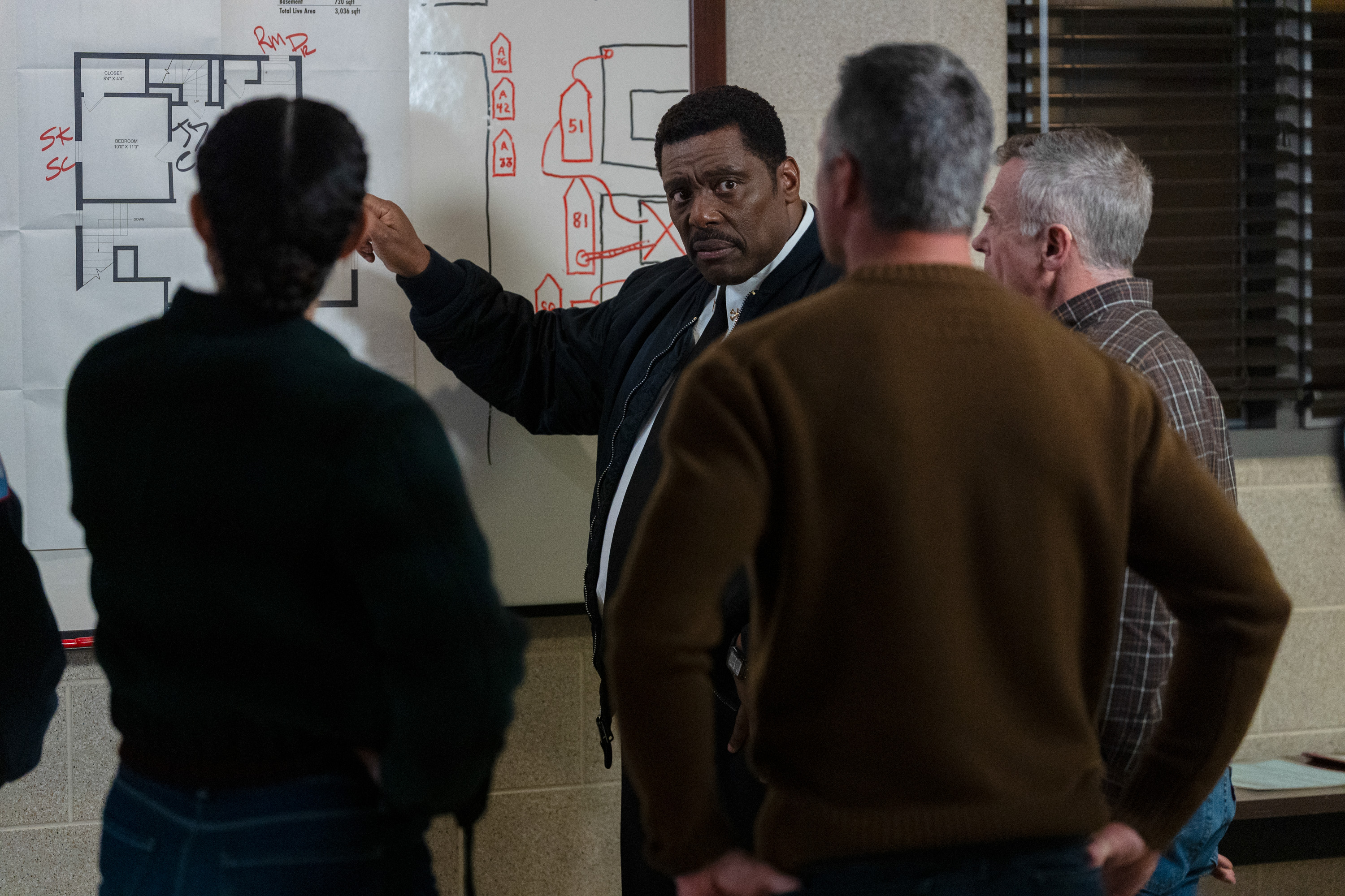 CHICAGO FIRE -- "Post-Mortem" Episode 13018 -- Pictured: (l-r) Eamonn Walker as Wallace Boden, David Eigenberg as Christopher Herrm