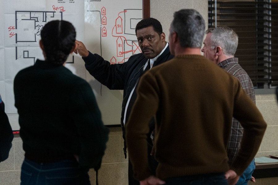 CHICAGO FIRE -- "Post-Mortem" Episode 13018 -- Pictured: (l-r) Eamonn Walker as Wallace Boden, David Eigenberg as Christopher Herrm