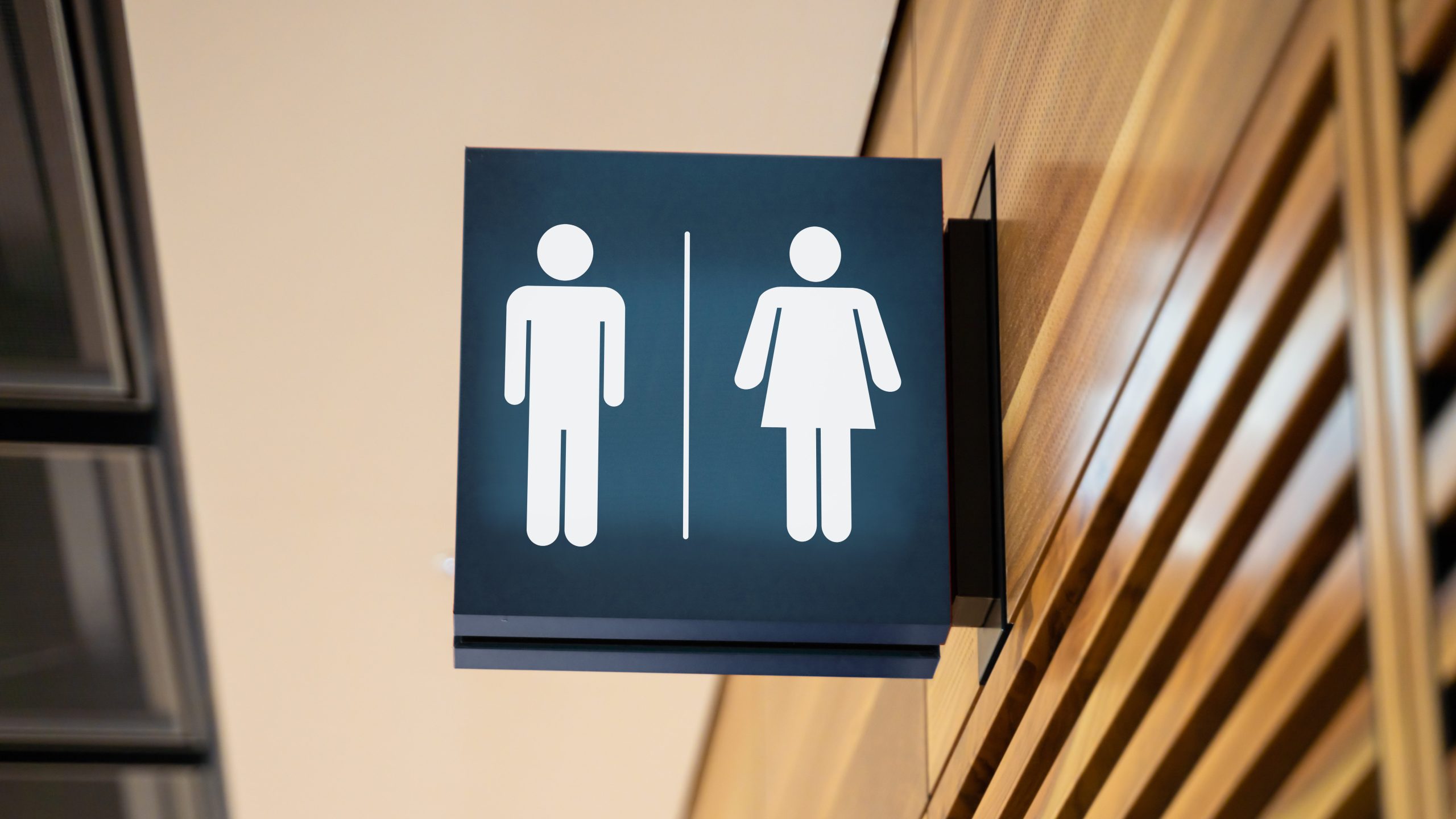 Public Restroom Sign. Toilet Bathroom Signage Plate