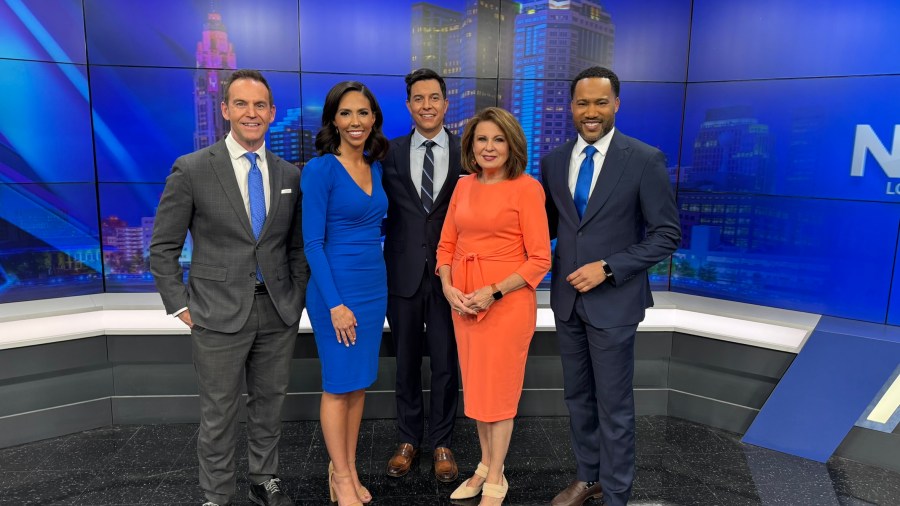 NBC Nightly News Anchor Tom Llamas in a visit to NBC4 in May 2025