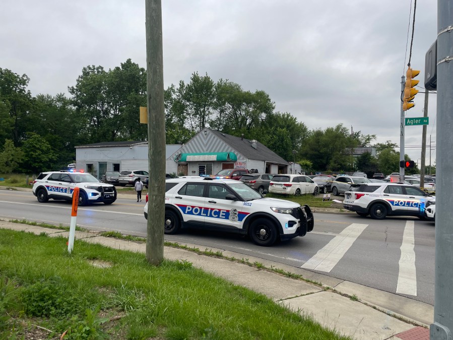 Police presence at Perdue Avenue and Agler Road following the report of two Mifflin Township police officers being shot Wednesday, May 28, 2025. (NBC4)