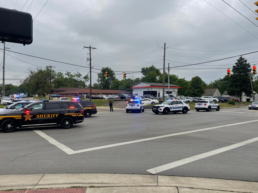 Police presence at Perdue Avenue and Agler Road following the report of two Mifflin Township police officers being shot Wednesday, May 28, 2025. (NBC4)