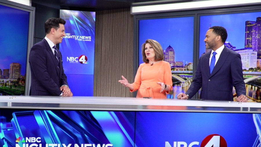 NBC Nightly News Anchor Tom Llamas in a visit to NBC4 in May 2025