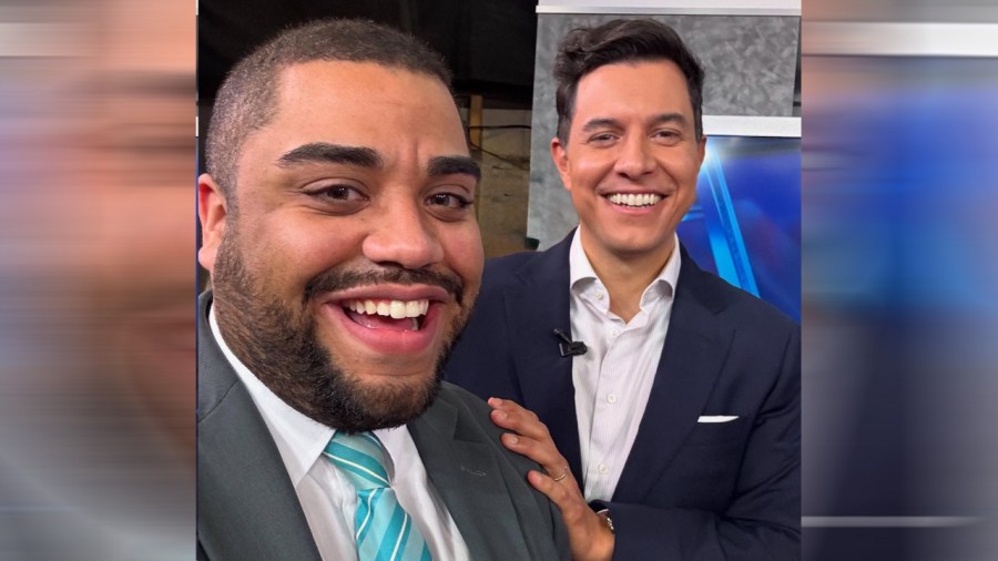 NBC Nightly News Anchor Tom Llamas in a visit to NBC4 in May 2025