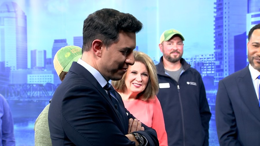 NBC Nightly News Anchor Tom Llamas in a visit to NBC4 in May 2025