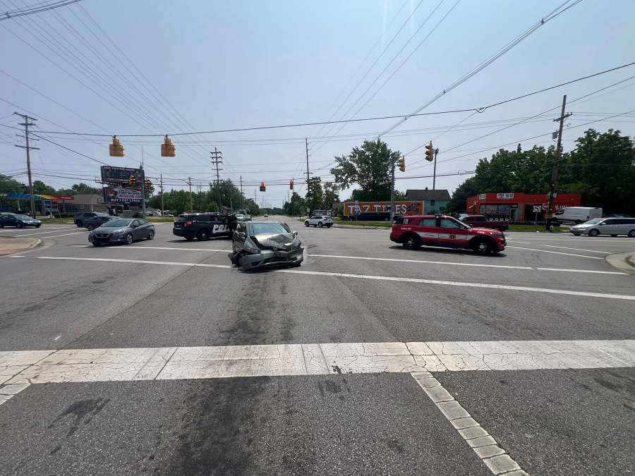 A Columbus Fire EMS Coordinator vehicle was involved in a crash in Franklin Township on Sunday, June 1, 2025. (PHOTO COURTESY FRANKLIN TOWNSHIP POLICE DEPARTMENT)