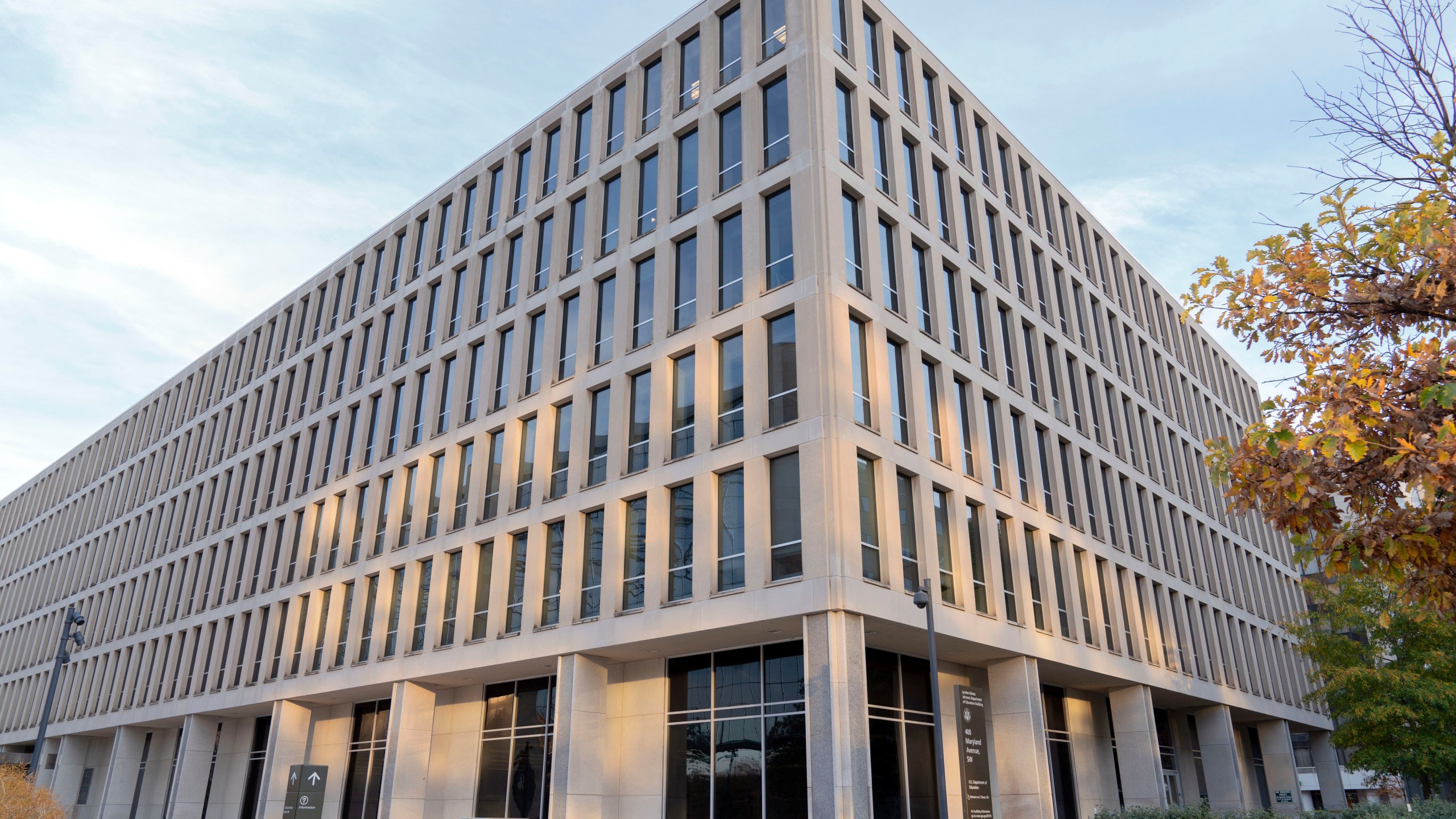 FILE - The U.S. Department of Education building is seen in Washington, Nov. 18, 2024. (AP Photo/Jose Luis Magana, file)