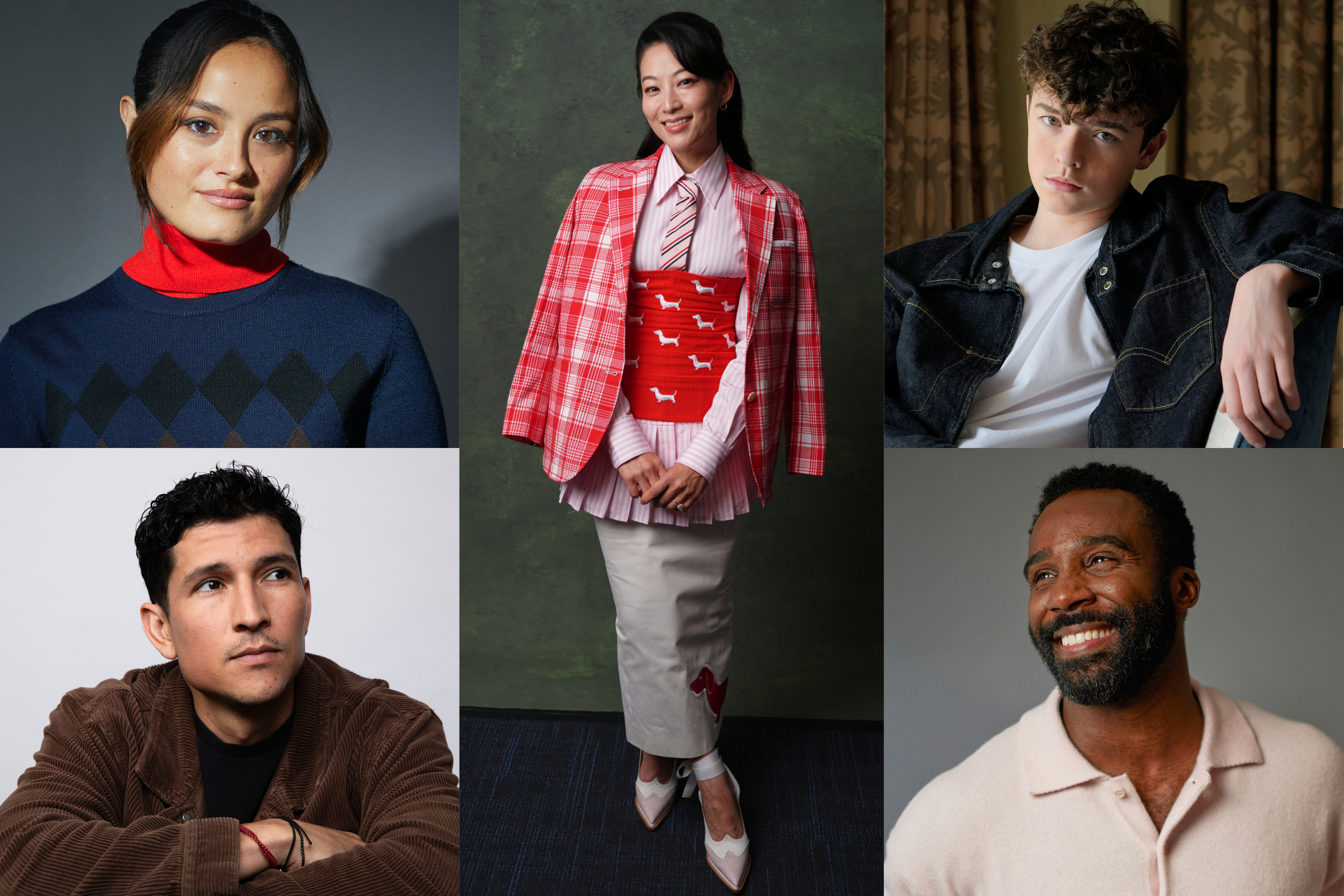 This combination of photos shows, clockwise from top left, Chase Sui Wonders, Arden Cho, Owen Cooper, Tramell Tillman and Danny Ramirez. (AP Photo)