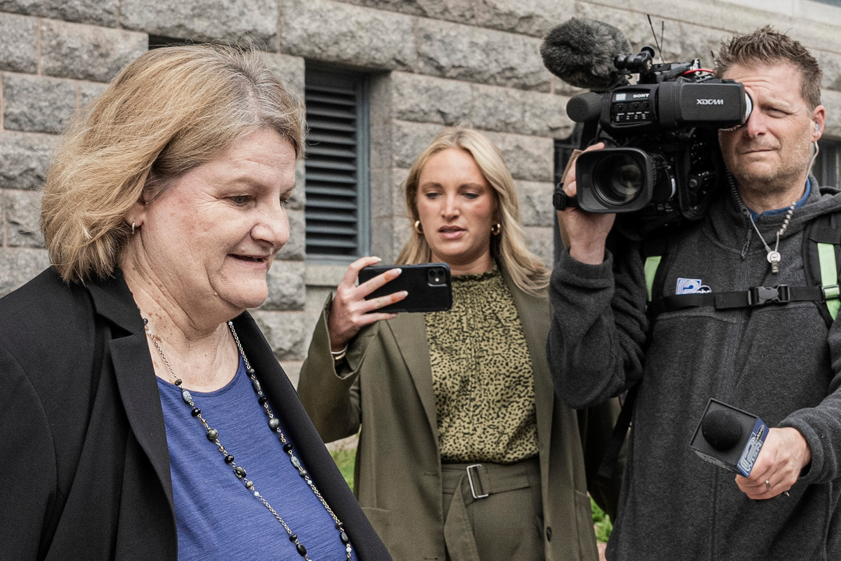 FILE - Milwaukee County Circuit Judge Hannah Dugan leaves the federal courthouse after a hearing in Milwaukee on May 15, 2025. (AP Photo/Andy Manis, File)